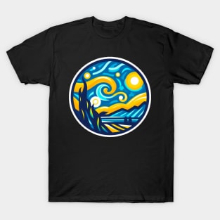 Modern Starry Night - Graphic Design T-Shirt